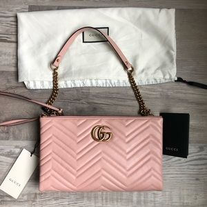 Gucci GG Marmont Apollo Trap Matelasse Chevron Double Zip Shoulder Bag *RARE*
